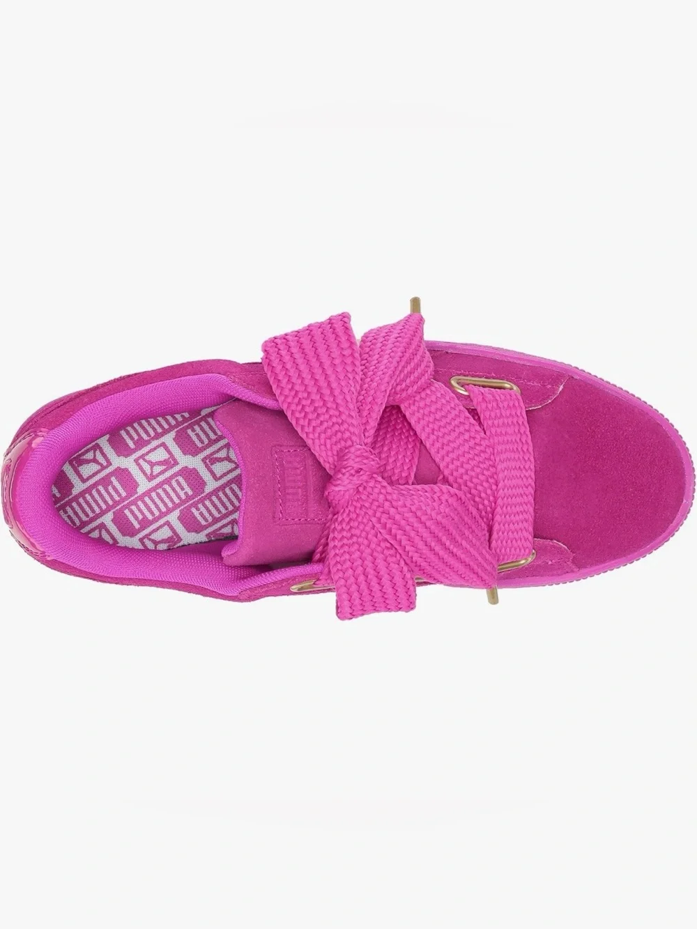 Puma Women’s Suede Heart Sneakers in Bright Pink Size 9